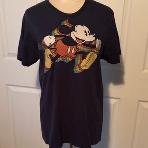 Disney Men's M Dark Blue Mickey Mouse Running T-Shirt